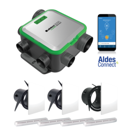 Kit EasyHOME PureAIR COMPACT Connect + Ventilatieroosters ColorLINE® + Luchttoevoeropeningen AirFILTER® + AldesConnect® Box