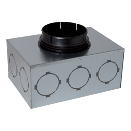 Caisson métallique OPTIFLEX® 10 piquages conduit circulaire avec entrée Ø 160 Sol