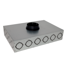 Caisson métallique OPTIFLEX® 20 piquages conduit circulaire avec entrée Ø 160 Sol