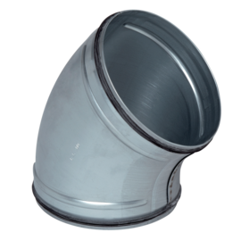 C 45° GALVA+joint - Ø 125 mm embouti