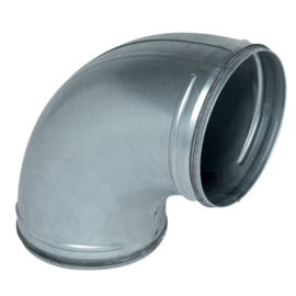 C 90° GALVA+joint - Ø 125 mm embouti