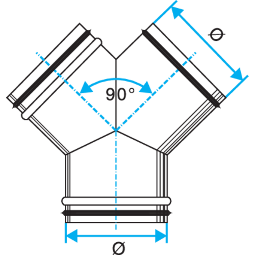 Culotte Simple : CS 90° à joints