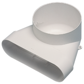 Coude vertical 90° pour bouche Ø 125 mm