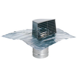 Sortie chatière grise D125 + plaque de plomb