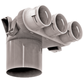 Manchette coudée DN125 3x Optiflex D63