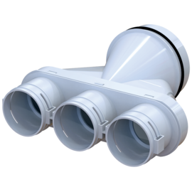 Manchette droite DN125 3x Optiflex D63