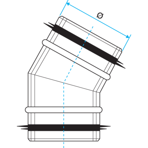 Coude 30° : C 30° à joints