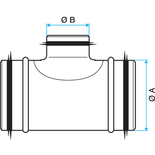 Té Equerre : TE à joints