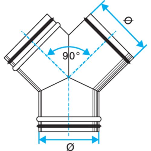 Culotte Simple : CS 90° à joints