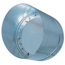 Visière pare-pluie femelle + grille Ø 160 mm